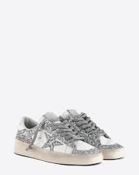Golden goose Women's  Stardan sneakers in white leather and glitter