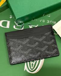 Goyard Saint Sulpice Card Holder Wallet With Dust & OG Box Black 9636