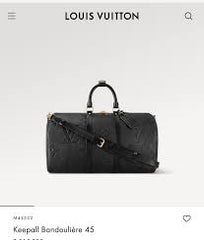 Louis Vuitton Black Giant Monogram Empreinte Keepall 45 Bandouliere L810