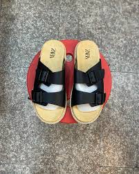 Zara Strap Suede Leather Premium Sandals Black