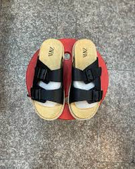 Zara Strap Suede Leather Premium Sandals Black