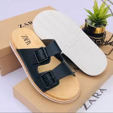 Zara Strap Suede Leather Premium Sandals Black