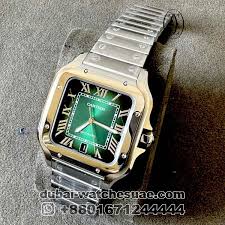 CARTIER D SANTOS SILVER GREEN