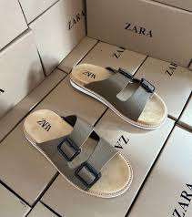 Zara Strap Suede Leather Premium Sandals Cream