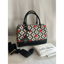 Kate Spade Flower Jacquard Bag With Dust Bag (K8308 Black-1)