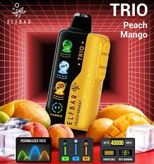 Elfbar trio 40k puffs peach mango