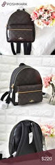 Coach Backpack Premium Quality Signature Black Canvas With OG Box & Dust Bag