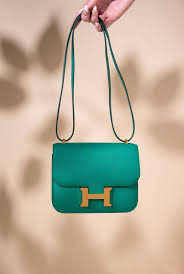 Hermes Constance Slim Epsom Vert With OG Box & Dust Bag (KG-19_Green)