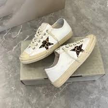 Golden Goose V-star Ltd In Nappa With Pony Skin star And Silver Heel Tab