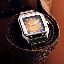 CARTIER D SANTOS SILVER BROWN