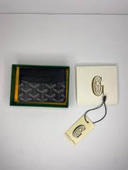 Goyard Saint Sulpice Card Holder Wallet With Dust & OG Box Black 9636