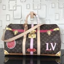 Louis Vuitton Keepall Bandouliere Monogram Tromp Loeil Screen 50 Pink Multicolor With Dust Bag