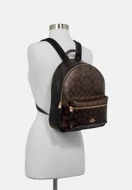 Coach Backpack Premium Quality Signature Black Canvas With OG Box & Dust Bag