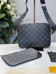 Louis Vuitton LV X Print Messenger Bag Black Monogram Unisex Wid Dust Bag (830 Black)