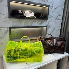 Louis Vuitton Keepall Bandouliere 50 Neon Transparent Travel Duffle Bag With Dust Bag (L-810)