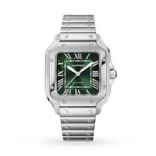 CARTIER D SANTOS SILVER GREEN