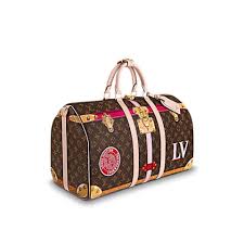 Louis Vuitton Keepall Bandouliere Monogram Tromp Loeil Screen 50 Pink Multicolor With Dust Bag