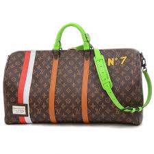 Louis Vuitton  Keepall Bandouliere 55 Trunk NO7 Weekend Travel Duffle Bag With Tag & Dust Bag (8273)