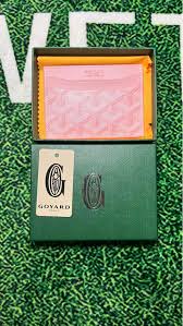 Goyard Saint Sulpice Card Holder Wallet With Dust & OG Box Pink 9636