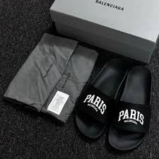 Balenciaga Paris Black Premium Slides