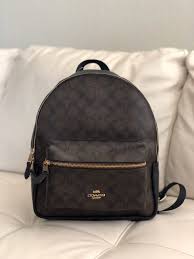 Coach Backpack Premium Quality Signature Black Canvas With OG Box & Dust Bag