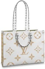 Louis Vuitton On The Go Medium Tote With Dust Bag (M22868 Light Yellow)