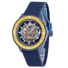 RADO CAPTAIN COOK SKELETON SPECIAL EDITION BLUE YELLOW