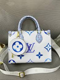 Louis Vuitton On The Go Medium Tote With Dust Bag (M22868 Blue)