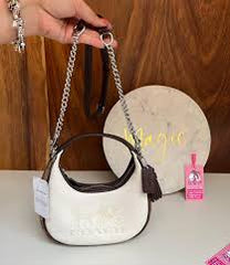 Coach Carmen Shoulder Bag Beige With OG Box Dust  Bag