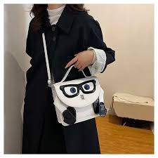 Karl Lagerfeld x Darcel Disappoints Print Crossbody Bag White With OG Box & Dust Bag (KB032 White)