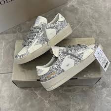 Golden goose Women's  Stardan sneakers in white leather and glitter