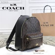 Coach Backpack Premium Quality Signature Black Canvas With OG Box & Dust Bag