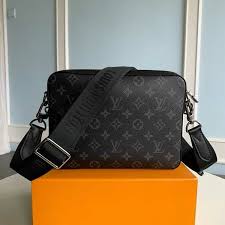 Louis Vuitton LV X Print Messenger Bag Black Monogram Unisex Wid Dust Bag (830 Black)