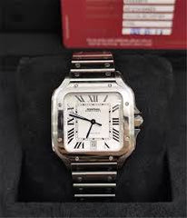 CARTIER D SANTOS SILVER WHITE