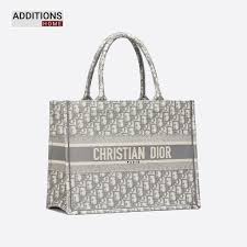 Christian Dior Book Tote With OG Box & Dust Bag & Scarf (Grey M929 36Cm)