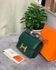 Hermes Constance Slim Epsom Vert With OG Box & Dust Bag (KG-19_Green)