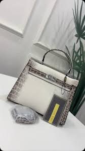 Hermes Blanc Crocodile Niloticus Himalaya Encrusted Birkin Bag With OG Box & Dust Bag (1080 Himalayas)