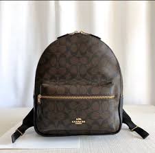 Coach Backpack Premium Quality Signature Black Canvas With OG Box & Dust Bag