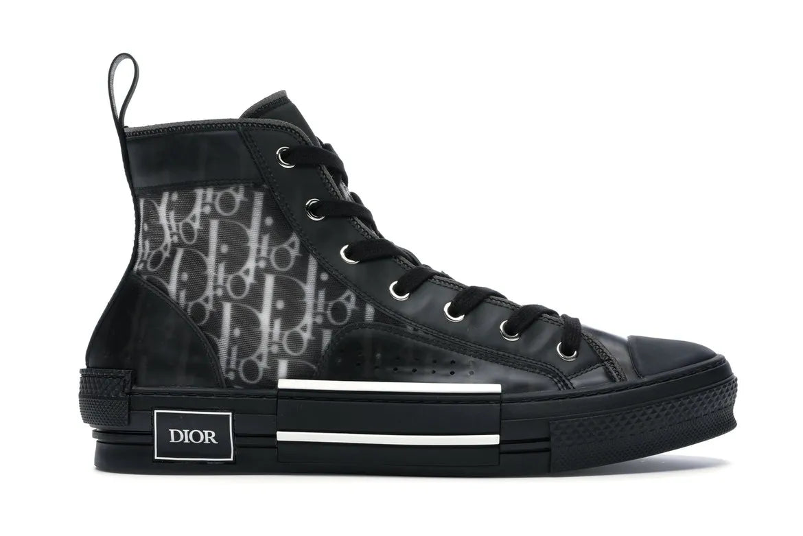 DIOR B23 HIGH TOP CANVAS OBLIQUE BLACK