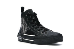 DIOR B23 HIGH TOP CANVAS OBLIQUE BLACK