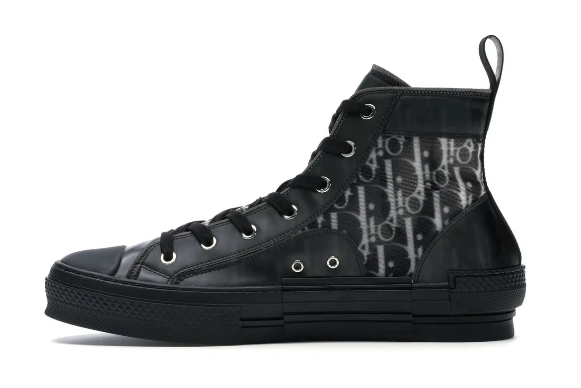 DIOR B23 HIGH TOP CANVAS OBLIQUE BLACK