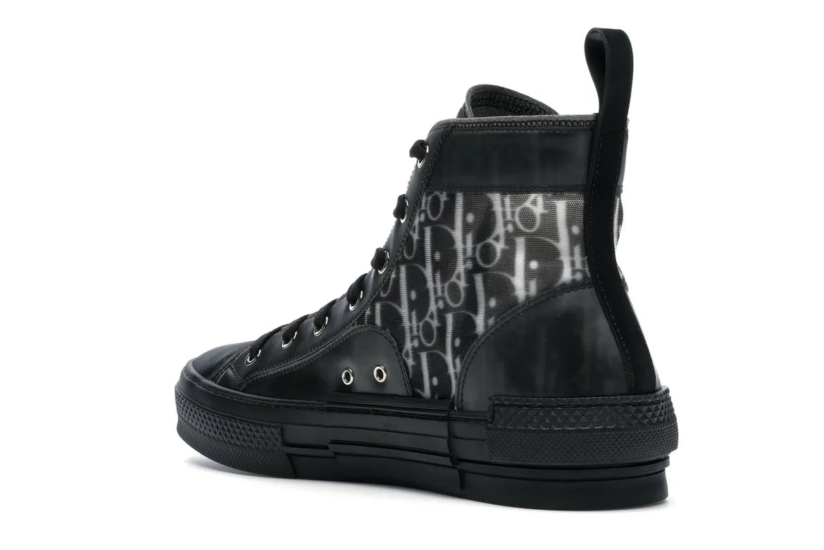 DIOR B23 HIGH TOP CANVAS OBLIQUE BLACK