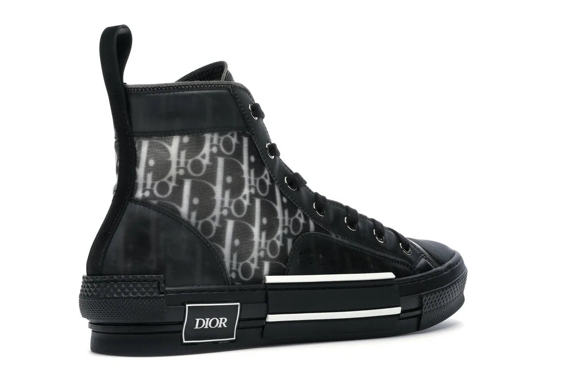 DIOR B23 HIGH TOP CANVAS OBLIQUE BLACK