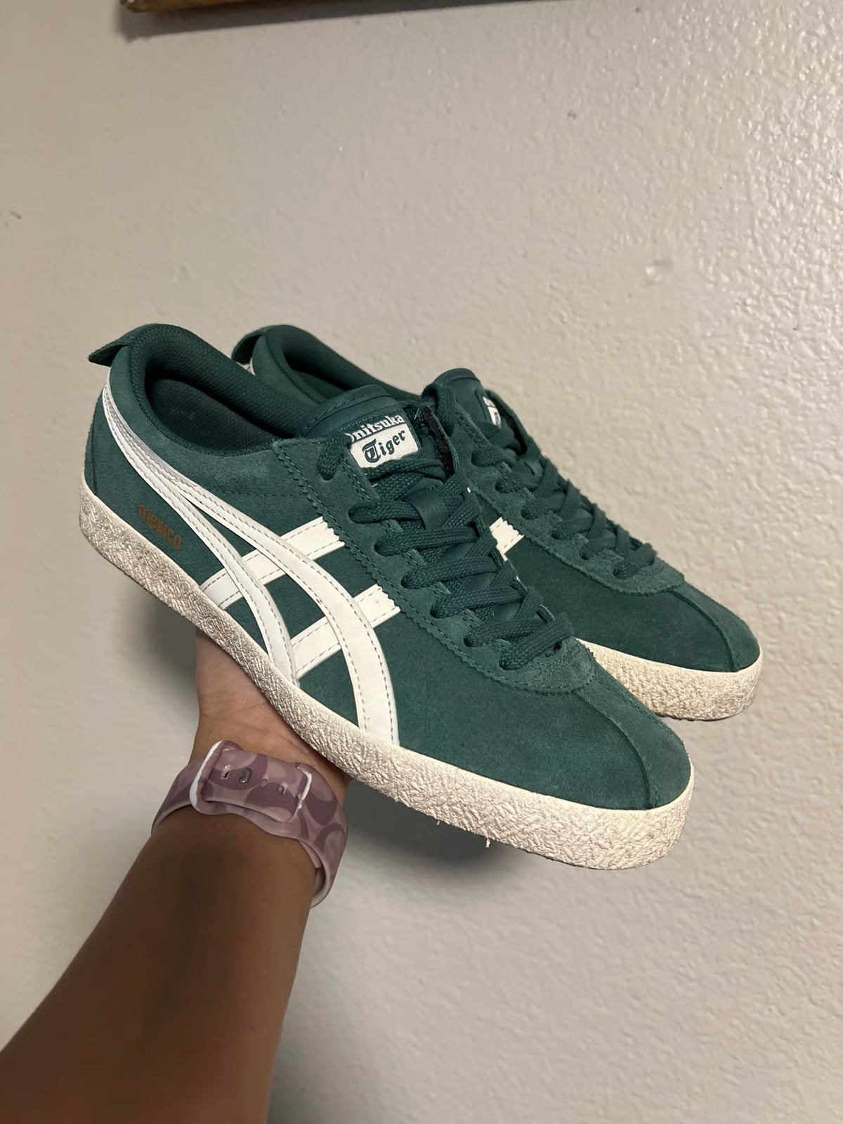 Onitsuka Tiger Mexico Delegation sneaker in the Pine Green