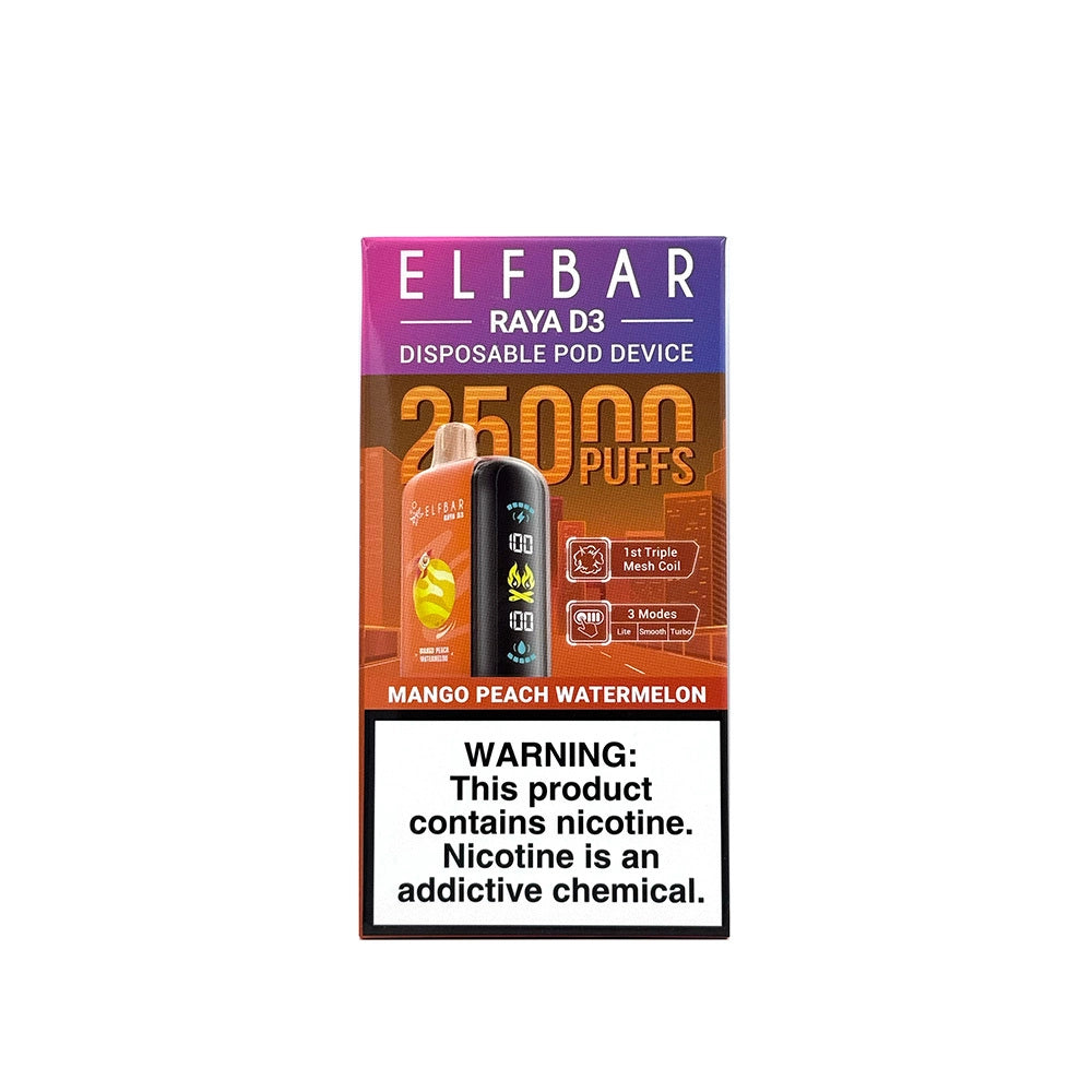 ELFBAAR RAYA D3 25000 PUFF Mango Peach Watermelon
