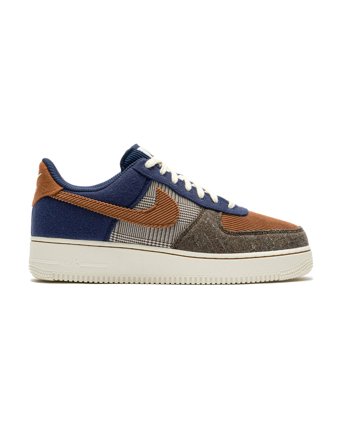 NIKE AIR FORCE 1 '07 PRM MIDNIGHT NAVY/ALE BROWN-PALE IVORY