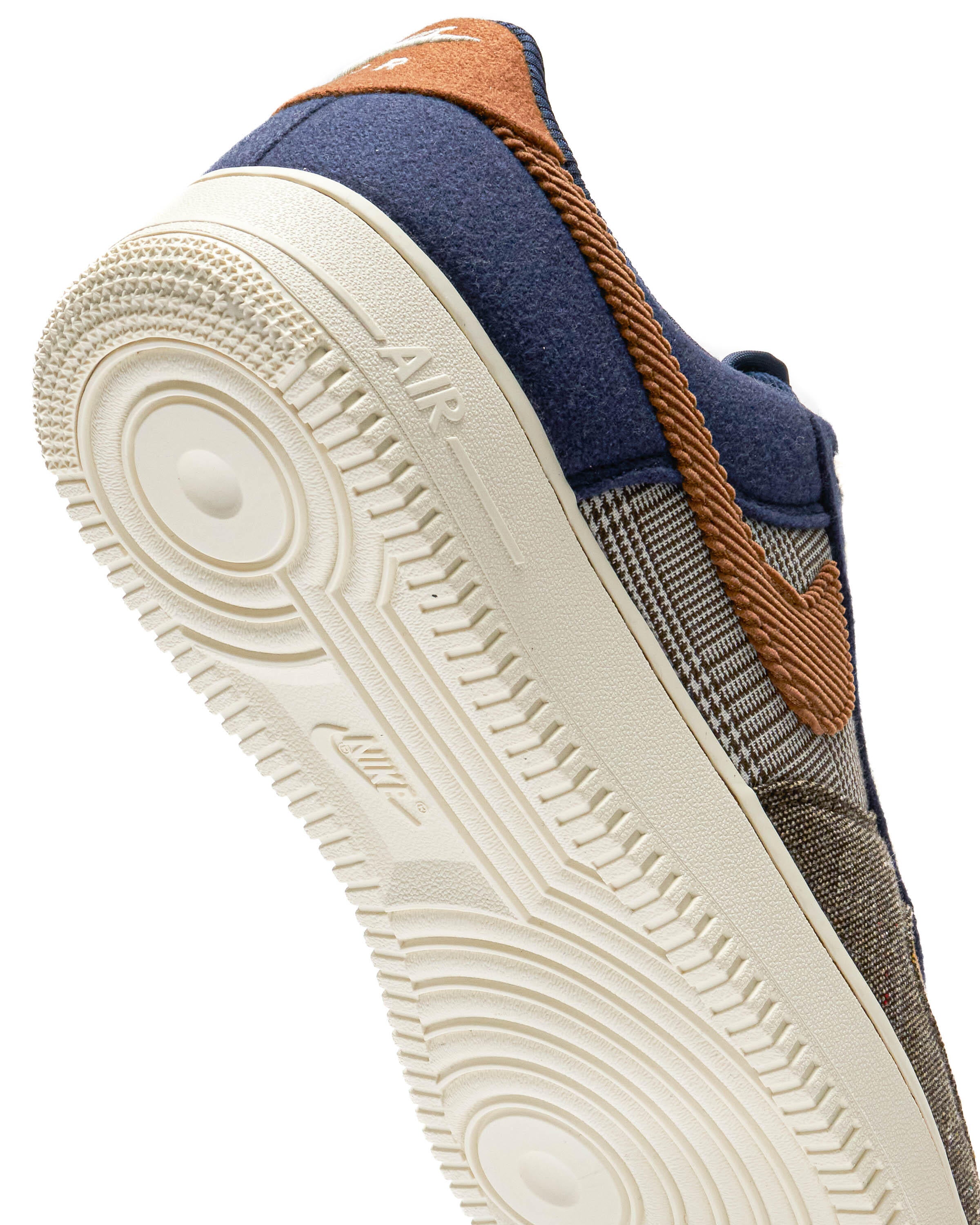 NIKE AIR FORCE 1 '07 PRM MIDNIGHT NAVY/ALE BROWN-PALE IVORY