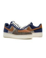 NIKE AIR FORCE 1 '07 PRM MIDNIGHT NAVY/ALE BROWN-PALE IVORY