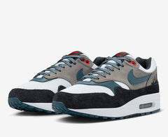 NIKE AIR MAX 1 PREMIUM 'WHITE/SLATE BLUE-BLACK-SOFT GREY'