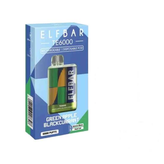 ELF BAR TE6000 – Green Apple Blackcurrant Vape